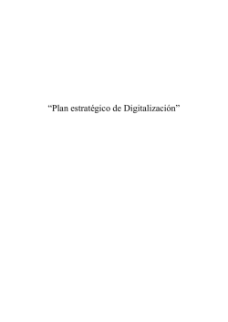 “Plan estratégico de Digitalización”