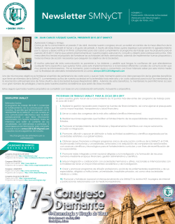 Newsletter SMNyCT - Sociedad Mexicana de Neumología y Cirugía