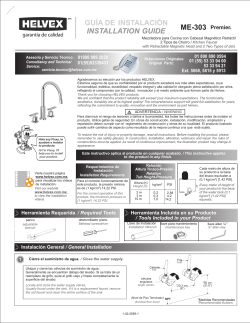 INSTALLATION GUIDE GU&Iacute;A DE INSTALACI&Oacute;N ME-303
