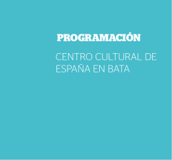 PROGRAMACIÓN CENTRO CULTURAL DE ESPAÑA EN BATA