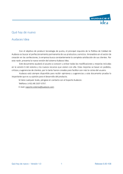 Lo nuevo - Audaces Idea Vs6