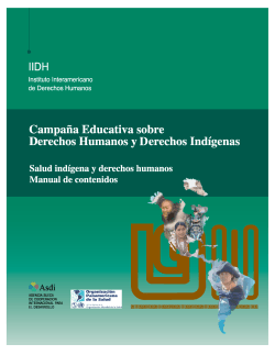 Salud indígena y derechos humanos. Manual de contenidos