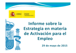 Informe sobre la Estrategia en materia d A ti i&oacute; l de Activaci&oacute;n para
