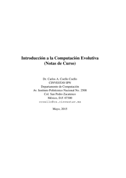 Introducci´on a la Computaci´on Evolutiva