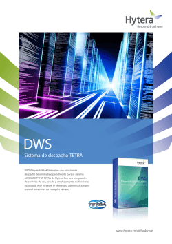 DWS - Sistema de despacho TETRA