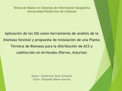 Aplicación de los SIG como herramienta de análisis de la biomasa
