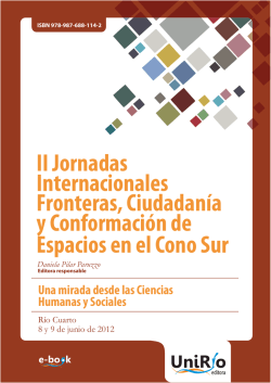 II Jornadas Internacionales Fronteras, Ciudadanía y Conformación