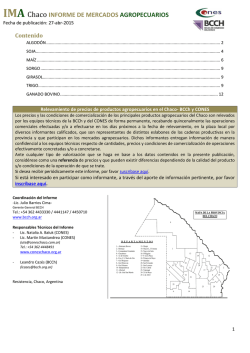Informe de Mercados Agropecuarios