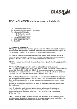 Instrucciones de colocaci&oacute;n del revestimiento de suelo