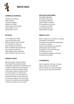 Cancionero - Mayo 2015