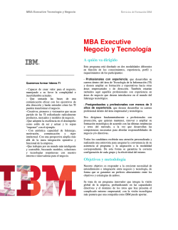 MBA Executive Negocio y Tecnología