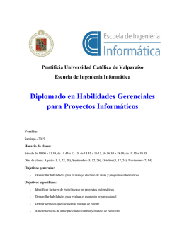 Diplomado en Habilidades Gerenciales para Proyectos Inform&aacute;ticos