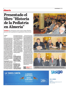 Presentado el libro “Historia de la Pediatría en Almería”