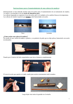 Instrucciones para el mantenimiento de una cabeza de madera: