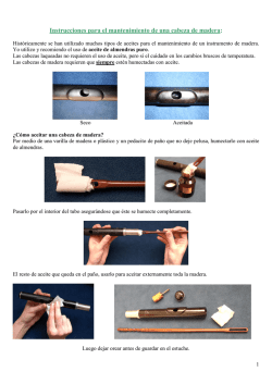 Instrucciones para el mantenimiento de una cabeza de madera: