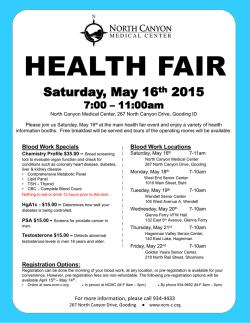 HEALTH FAIR - North Canyon Medical Center