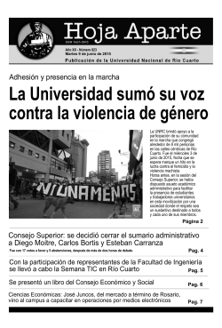 HojaAparte - Universidad Nacional de R&iacute;o Cuarto