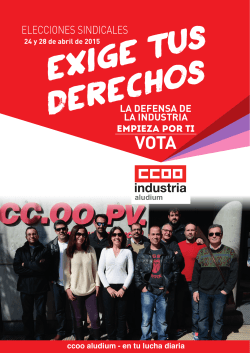 Aludium Alicante - Elecciones Sindicales en Industria