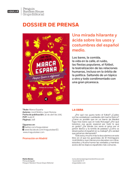 DOSSIER DE PRENSA - Penguin Random House Grupo Editorial