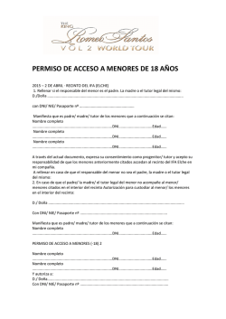 permiso de acceso a menores de 18 años
