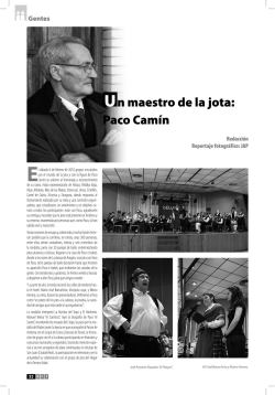 Un maestro de la jota: Paco Camín