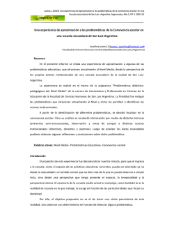 Una experiencia de aproximaciÄn a las problemÅticas de la