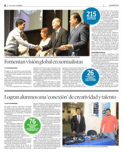 Logran alumnos una `conexi&oacute;n` de creatividad y talento Fomentan