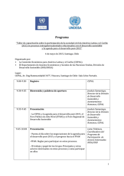 Programa ǲTaller de capacitación sobre la