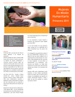 News Letter-Boletín Informativo Primavera 2015