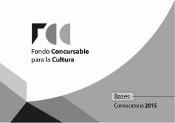 Bases - Fondo Concursable para la Cultura