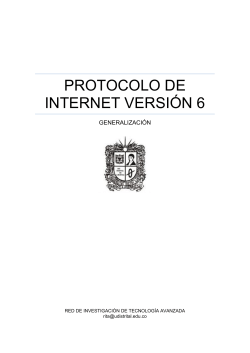 Protocolo de inTernet versión 6