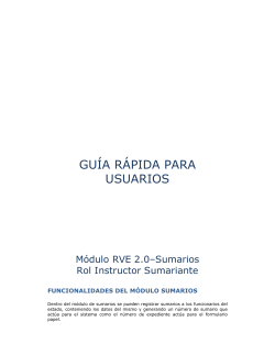 Guía 2.0 - Usuario ISumariante - Oficina Nacional del Servicio Civil