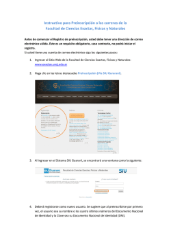 Instructivo para la preinscripci&oacute;n