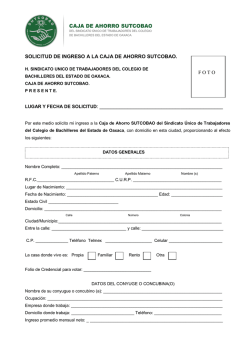 SOLICITUD DE INGRESO, AHORRO Y PRESTAMO