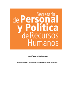 http://www.rrhh.gba.gov.ar Instructivo para la Notificaci&oacute;n de la