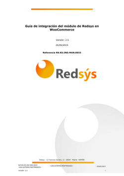 Gu&iacute;a de integracion Redsys para WooCommerce