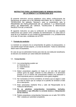 Instructivo para la rendici&oacute;n de gastos