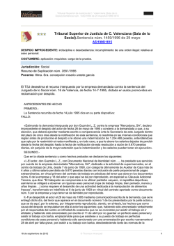 Sentencia n&uacute;m. 1450/1996 de 29 mayo