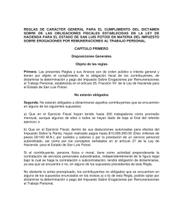 reglas de car&aacute;cter general para el cumplimiento del dictamen sobre