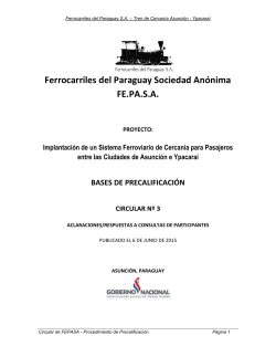 Descargar la Circular nº 3 - FEPASA | Ferrocarriles del Paraguay SA