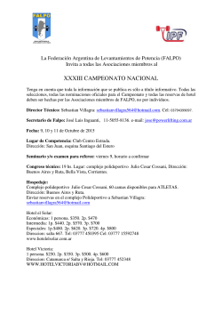 Invitaci&oacute;n Nacional - Bella Vista - Corrientes - 2015