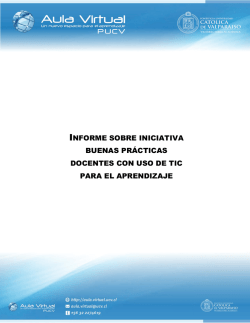 informe sobre iniciativa buenas pr&aacute;cticas docentes con uso de tic