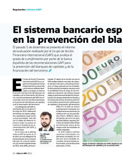 El sistema bancario español, sobre en la prevención del