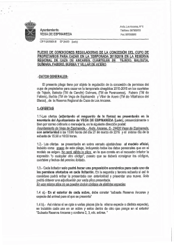 Ayuntamiento VEGA DE ESPINAREDA PLIEGO DE CONDICIONES