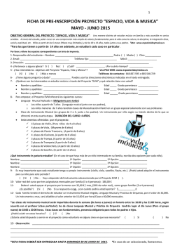 ficha de pre-inscripci&oacute;n proyecto &ldquo;espacio, vida & musica&rdquo;