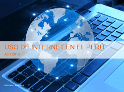 2015 Abril - Uso de Internet en el Perú