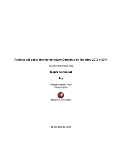 Análisis del gasto técnico de Isapre Consalud en los años 2013 y