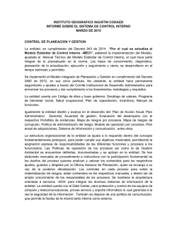 informe pormenorizado del sci marzo 2015