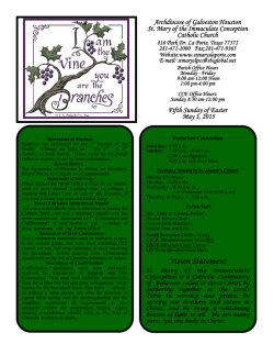 Fifth Sunday of Easter May 3, 2015