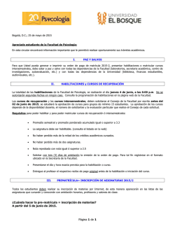 Página 1 de 1 ¿Cuándo hacer la pre
